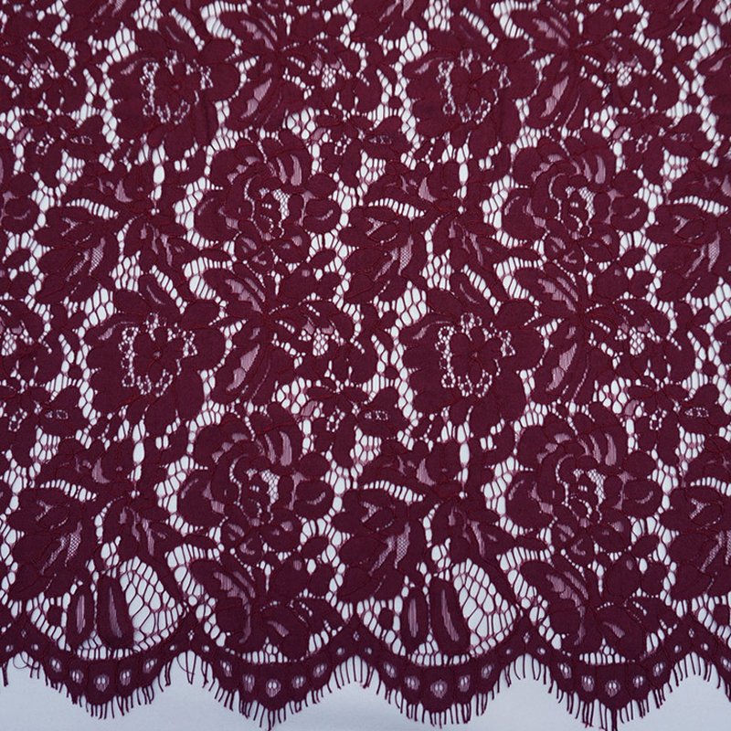 Placement Floral Eyelash Placement Lace Fabric for Women's Wear Wholes 2